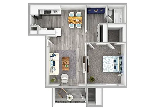 Floor plan 1x1-AC