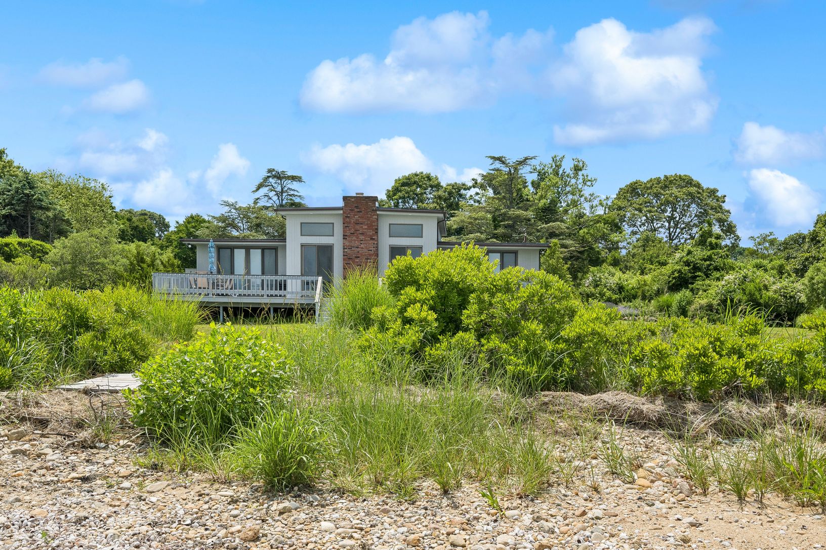  View of the house from the private beach