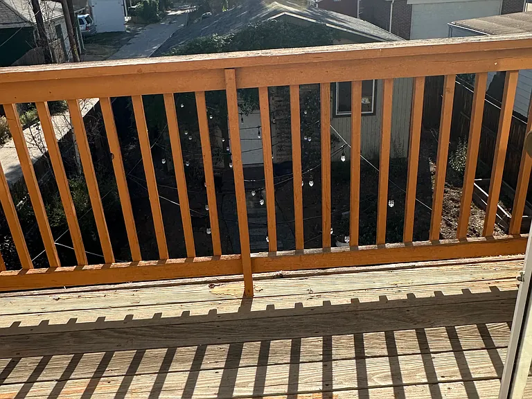 Upstairs balcony