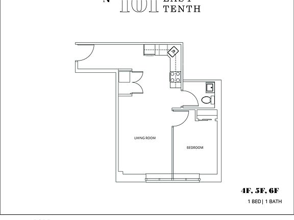 2nd image of 101 E 10th St APT 6F