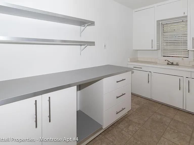 Shelves above countertops and storage below provide more storage options for your kitchen.
