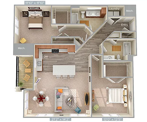 Floor plan B2-2-1415sq