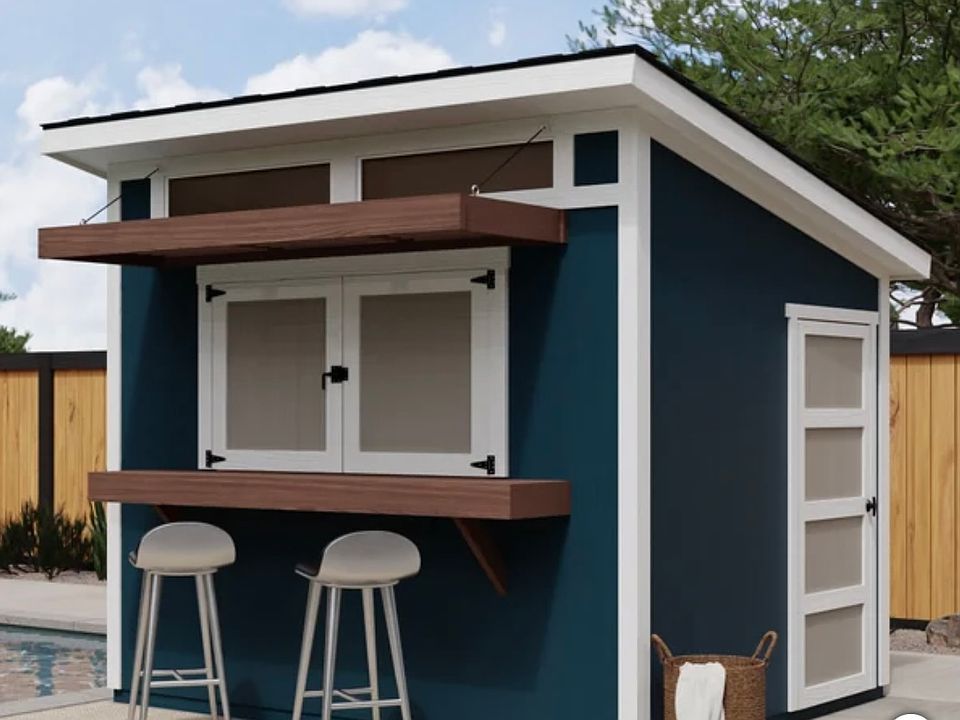 This entertaining shed will be installed end of April and painted to coordinate with house.