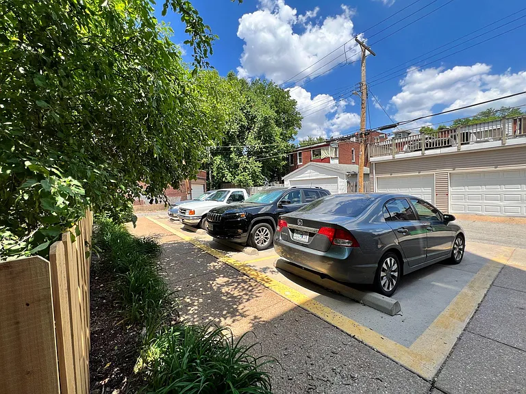 Parking is on-street, and also at the back of the building, first-come, first-served.