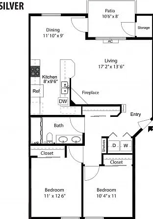 Silver - 2/1 - 1,006 SF Silver - 2/1 - 1,006 SF