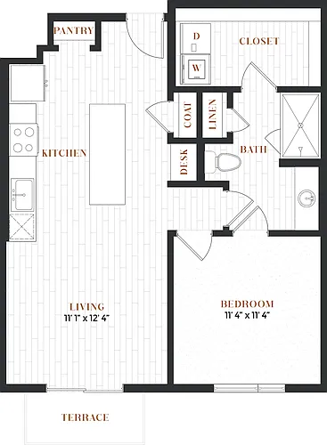 Floor plan 1B Alt