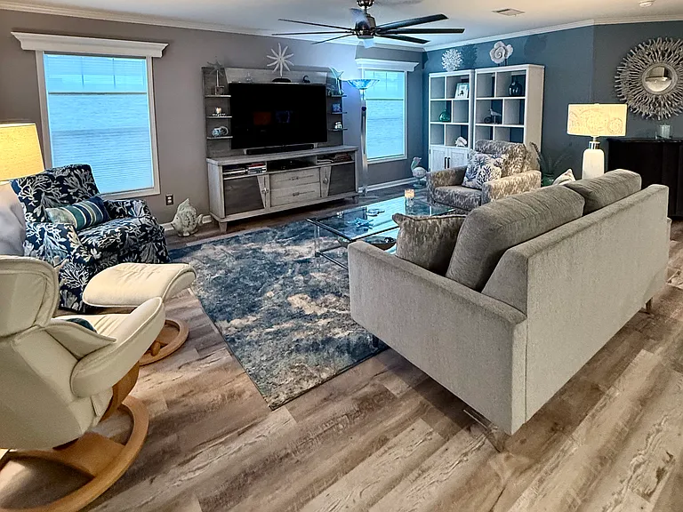 Living Area With Entertainment Center