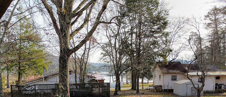 View fromporch of brown house
