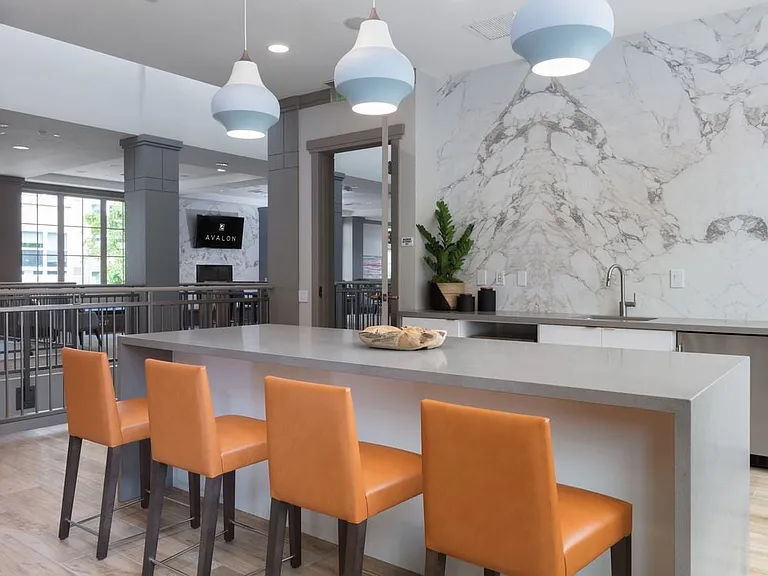 Resident lounge with entertaining kitchen