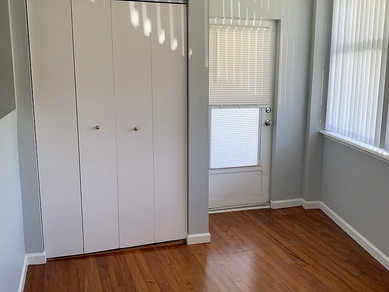 Storage closet at entrance