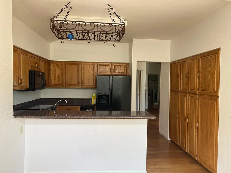 Kitchen with ample cabinet space.