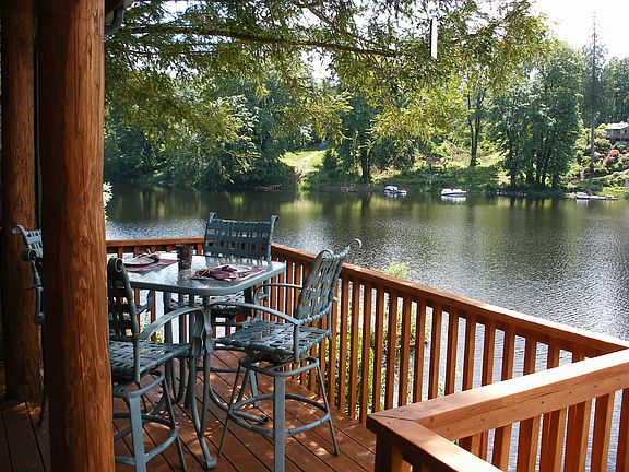 Dine from the covered porch.