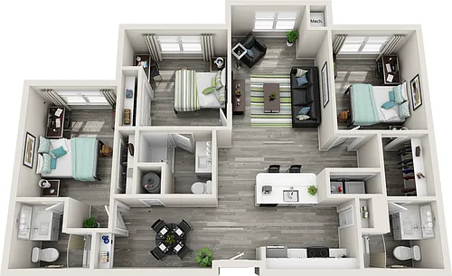 Floor plan 3x3 Premium