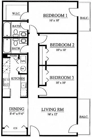 Floor plan 3 Bedroom