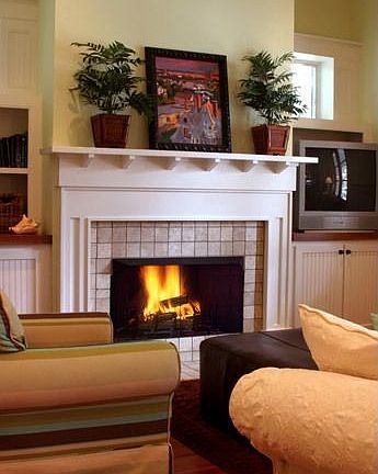 Fireplace in living room