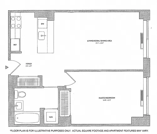 Floor plan 1X1 - A15