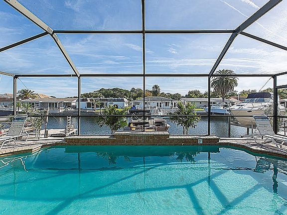 Pool overlooks canal