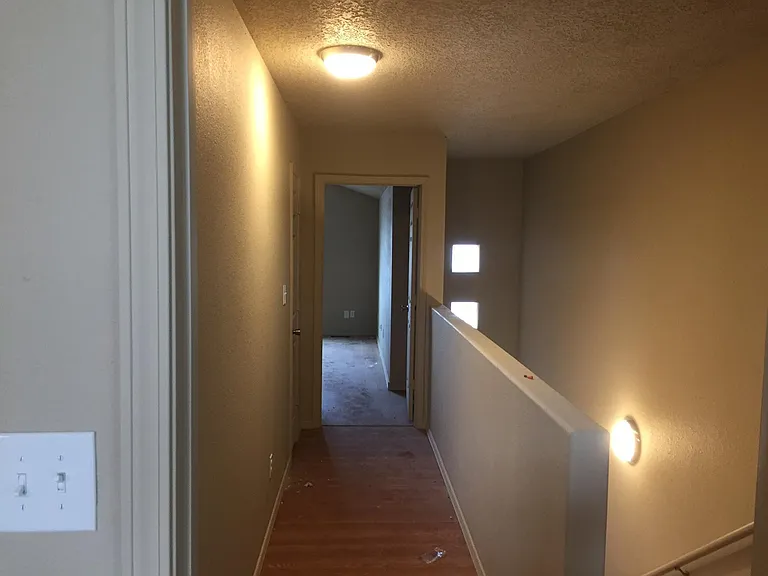 View from top of stairs