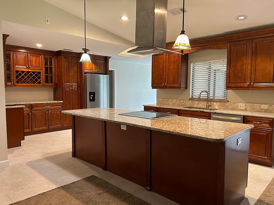 Kitchen island from living room; living room pictures to follow when rehab is finished.