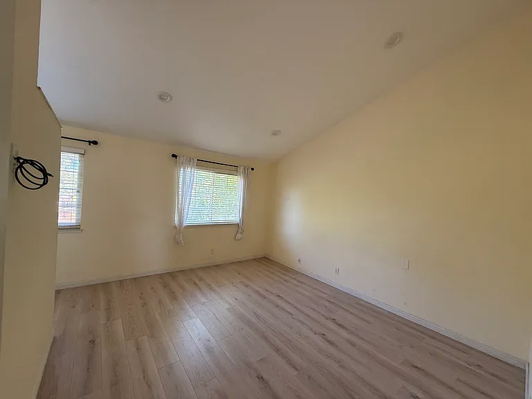 Master bedroom with new wooden flooring