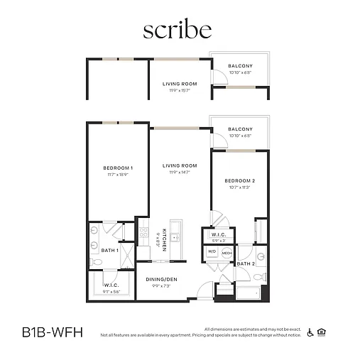 Floor plan B1B-WFH