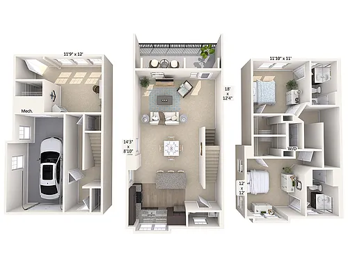 Floor plan B4T-1698sq-Stainless-den with windows