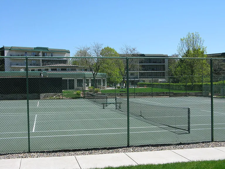 Tennis courts and pool area