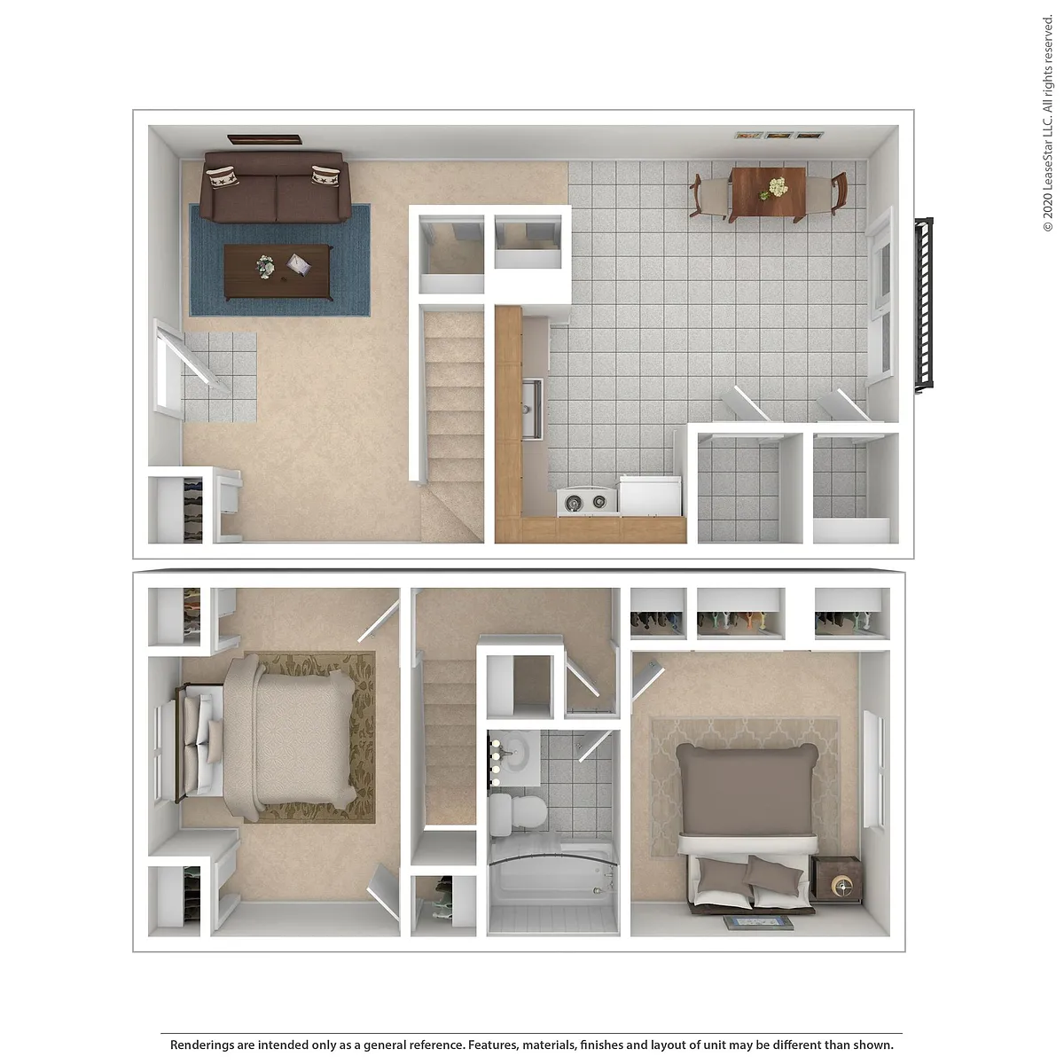 Floor plan 2 Bedroon 1.5 Bath