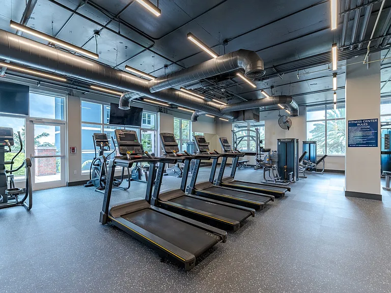 Luxury Fitness Center at One Plantation Apartments in Plantation, FL 33324