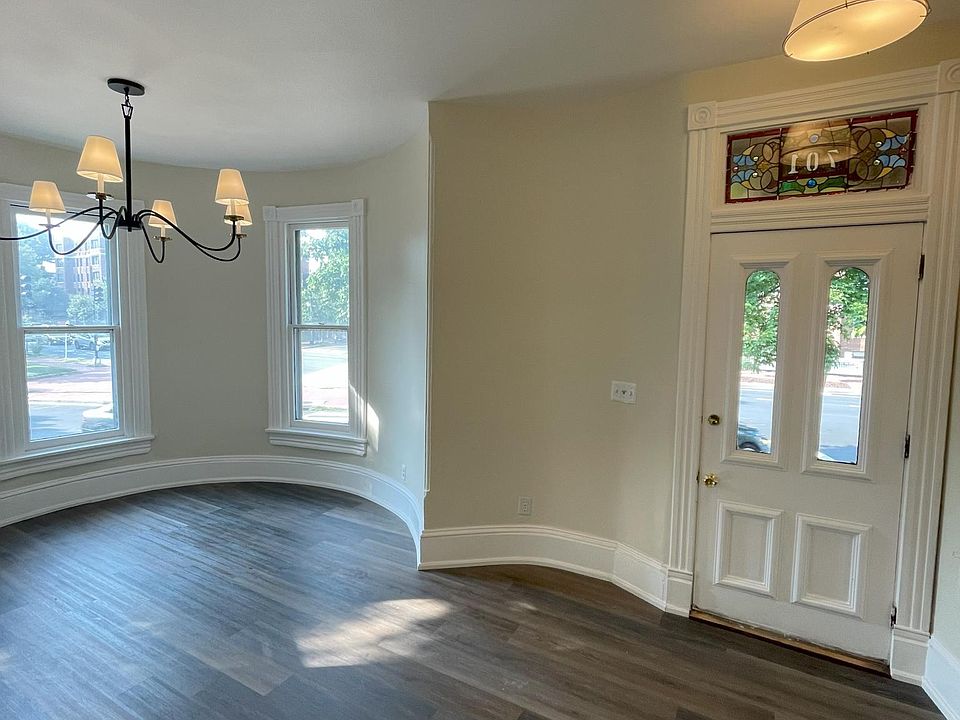 Original Stained Glass above entry