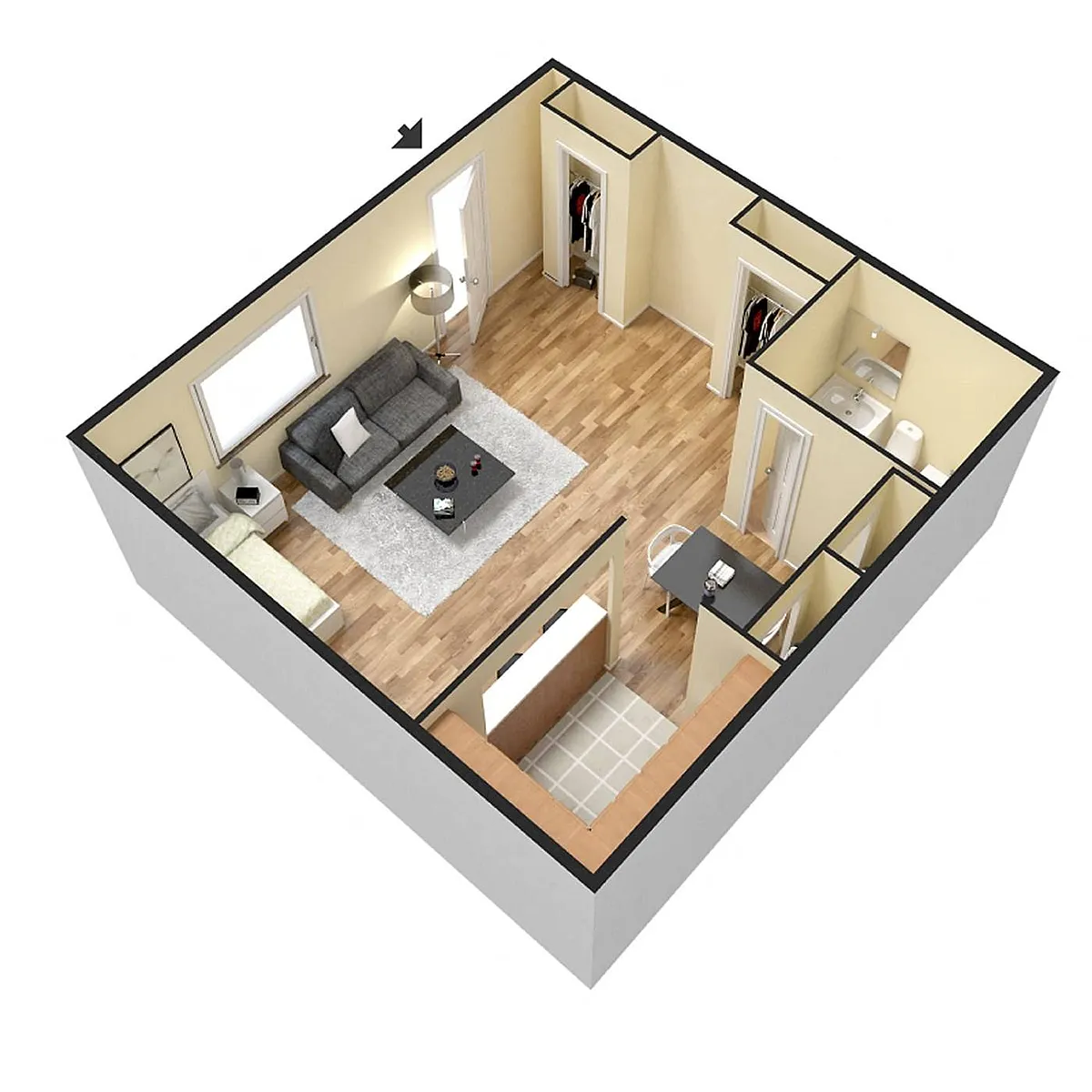 Floor plan A1 Studio