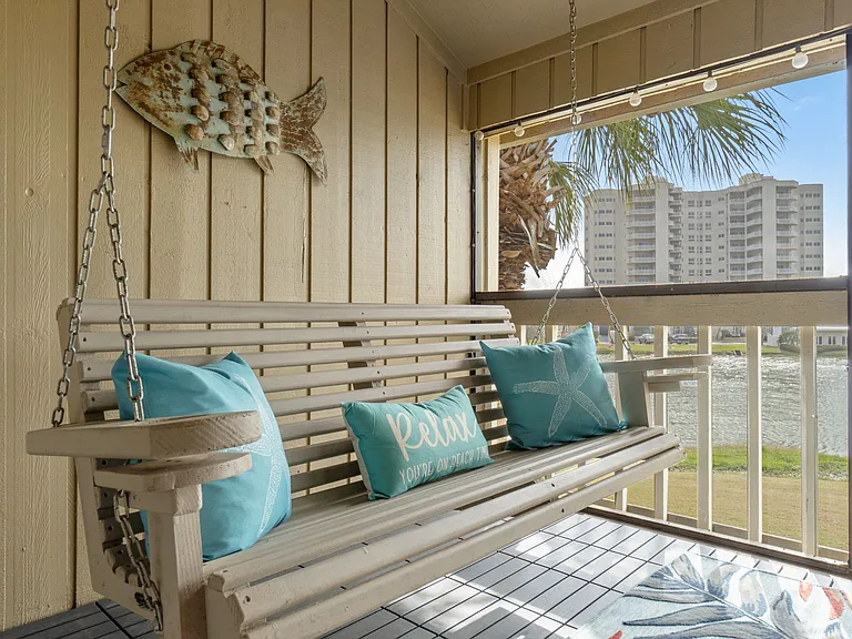 Sit and relax and enjoy the views with the balcony swing