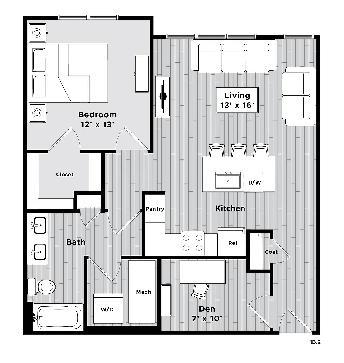 Floor plan The Hayloft (1B.2)