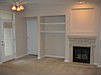 GAs log fireplace and entertainment center