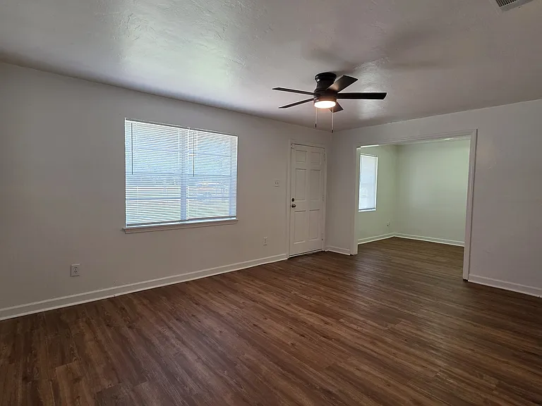 Living room and dining room