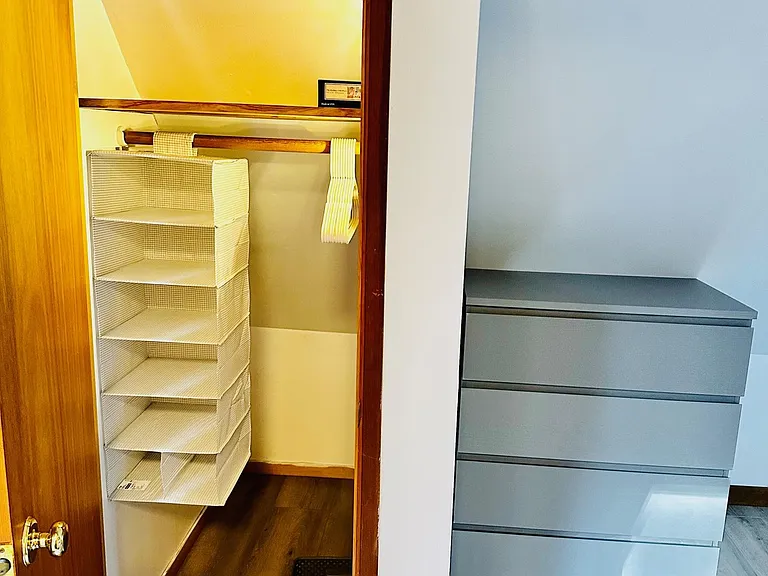 Upon entering the unit there is a closet and dresser