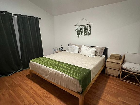 primary bedroom. King size bed