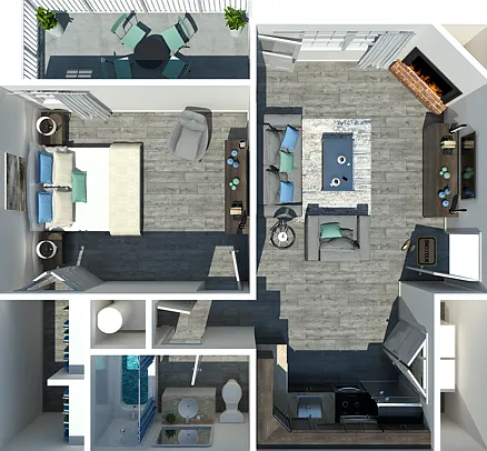 One Bedroom One Bathroom 732 Square Feet One Bedroom One Bathroom 732 Square Feet