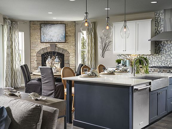 Example of Residence 5001 Kitchen Dining Room - Colors and finishes will vary on actual home.