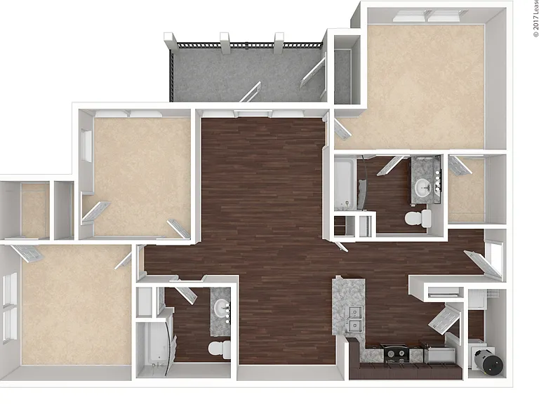 C1: Beds - 3: Baths - 2: SqFt Range - 1220 to 1220