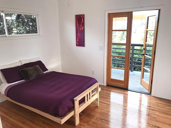 Master bedroom with another private deck