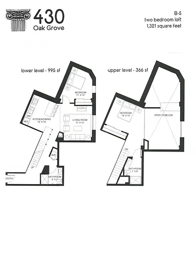 Floor plan 2 BR B-5