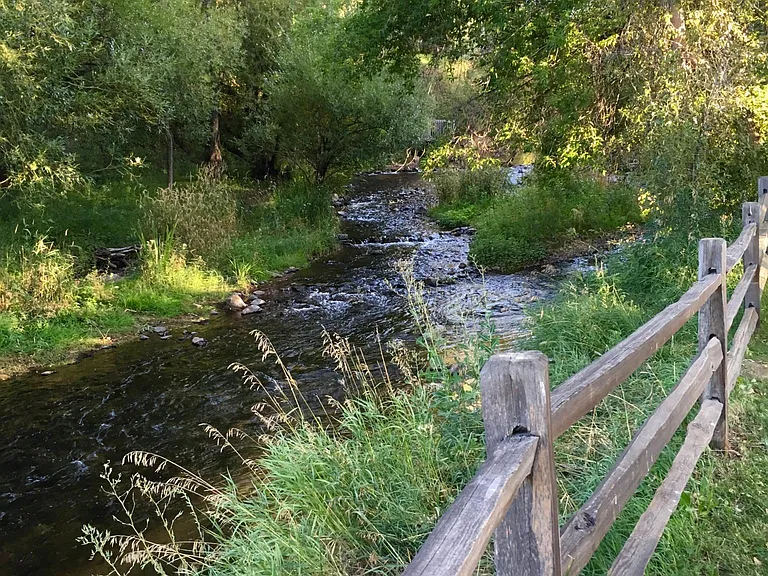 Beautiful Upper Bear Creek is your access road.