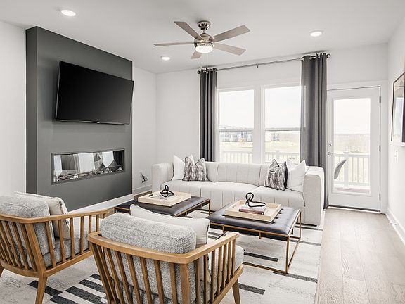 Modern Fireplace in the Gathering Room