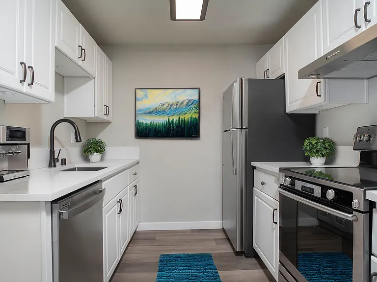 Experience culinary elegance in this sleek modern kitchen, perfect for inspired cooking. Experience culinary elegance in this sleek modern kitchen, perfect for inspired cooking.