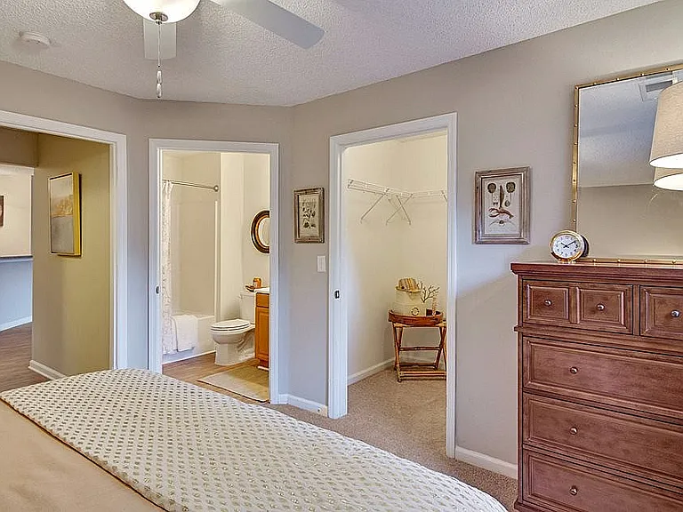 View of Closet and Bathroom from Bedroom