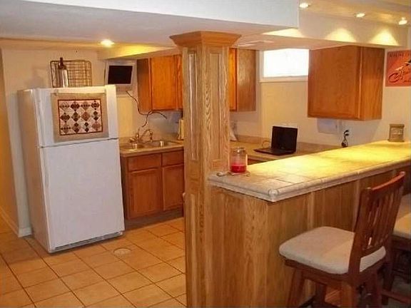 wet bar in basement