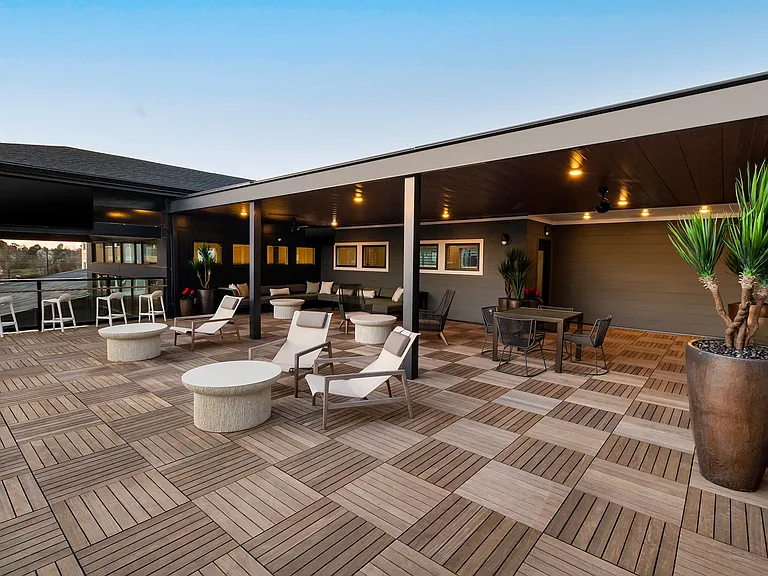 Rooftop Lounge Overlooking Pool