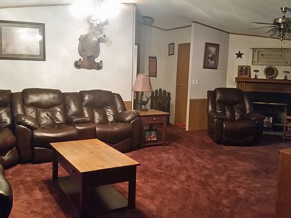 Large living room with firep