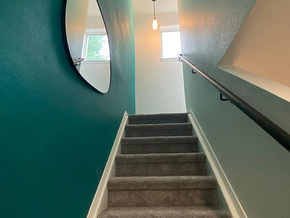 Stairwell to master suite